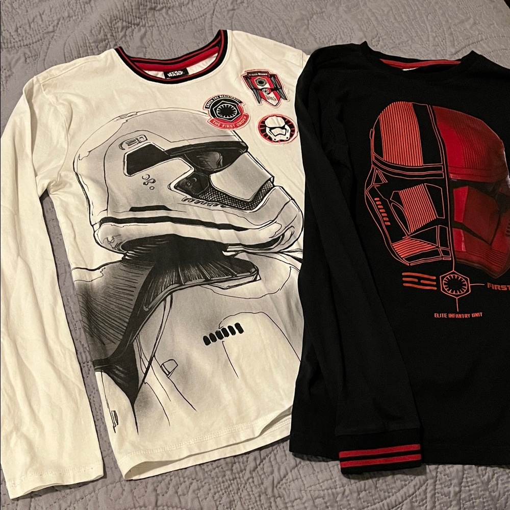 Lot of 2 Long Sleeve Star Wars T Shirts Teen